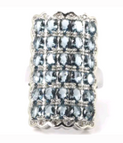 Silver,  london blue topaz size 7