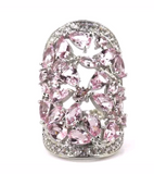 Silver, pink kunzite size 8.5