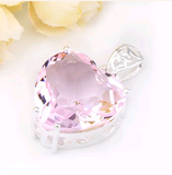 Silver, pink kunzite pendant