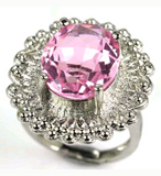 Silver, pink kunzite size 7