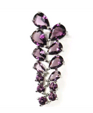 Silver, purple sapphire pendant