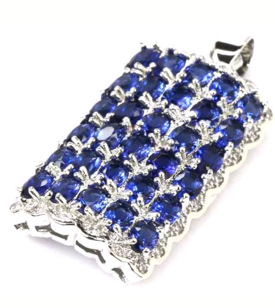 Silver, tanzanite pendant