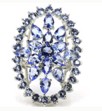 Silver, tanzanite size 6