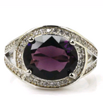 Silver, Purple sapphire 6.5