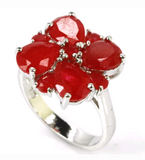 Silver, real ruby size 7