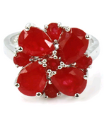 Silver, real ruby size 7