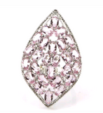 Silver, pink kunzite size 7