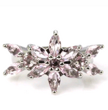 Silver, pink kunzite size 6.5