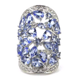 Silver, tanzanite size 7