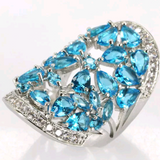 Silver, swiss blue 7.5