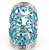 Silver, swiss blue 7.5