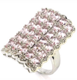 Silver, pink kunzite size 7.5