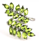 Silver, peridot size 8.5