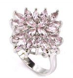 Silver, pink kunzite size 7.25