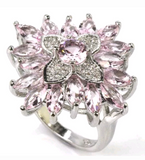 Silver, pink kunzite size 5.5