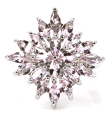 Silver, pink kunzite size 8.5