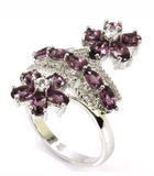 Silver, purple sapphire size 8