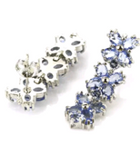 Silver, tanzanite earrings