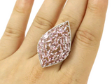 Silver, pink kunzite size 8.5