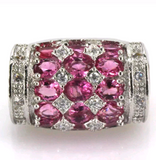 Silver, pink tourmaline size 7.5