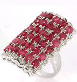 Silver, real ruby size 7