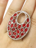 Silver, real ruby size 7