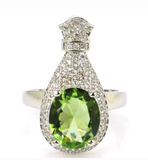 Silzer, green tsavorite garnet size 7.5