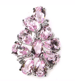 Silver, pink kunzite