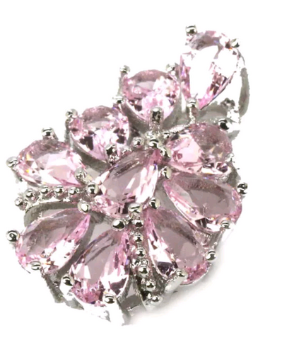 Silver, pink kunzite