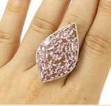Silver, pink kunzite size 7