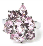 Silver, pink kunzite size 7.75