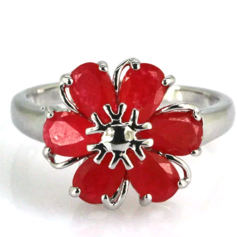 Silver, real ruby size 9.25