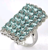 Silver, sky blue topaz 7