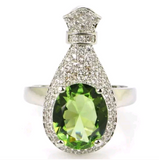 Silver, Tsavorite size 6.5