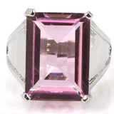 Silver, punk kunzite size 8.5