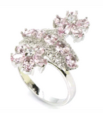 Silver, pink kunzite size 8.0