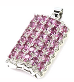 Silver, pink tourmaline