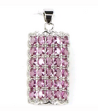 Silver, pink tourmaline