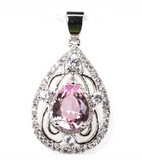 Silver, pink kunzite