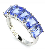 Silver, Tanzanite size 7