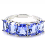 Silver, Tanzanite size 7