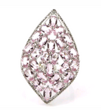 Silver, pink kunzite size 7.5