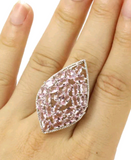 Silver, pink kunzite size 7.5