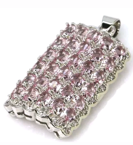 Silver, pink kunzite