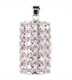 Silver, pink kunzite