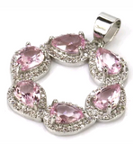 Silver, pink kunzite