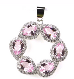Silver, pink kunzite