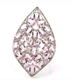 Silver, pink kunzite 7.5
