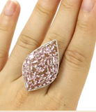 Silver, pink kunzite 7.5
