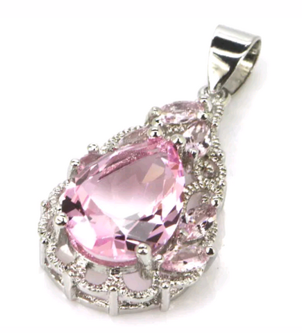 Silver, pink kunzite